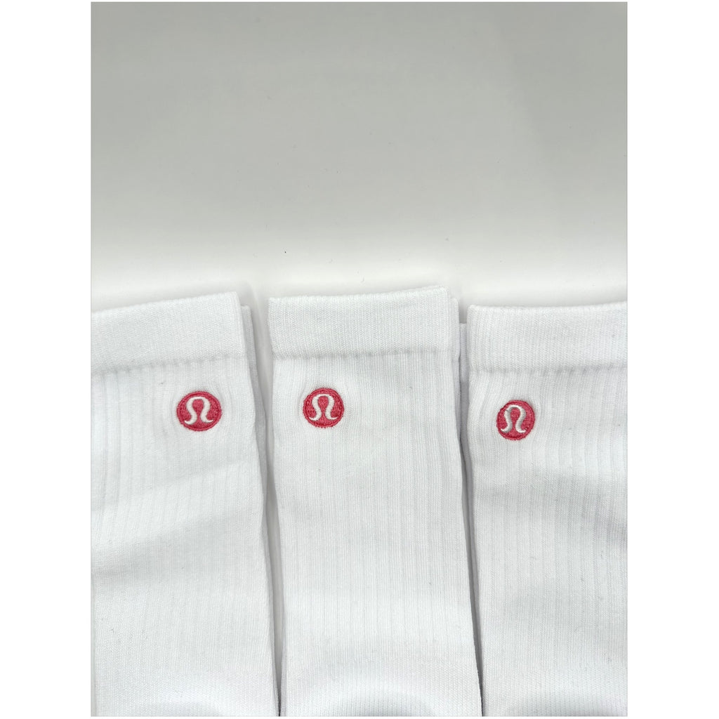 3 Pairs Lululemon Daily Stride Ribbed Crew Socks - M/L NWOT