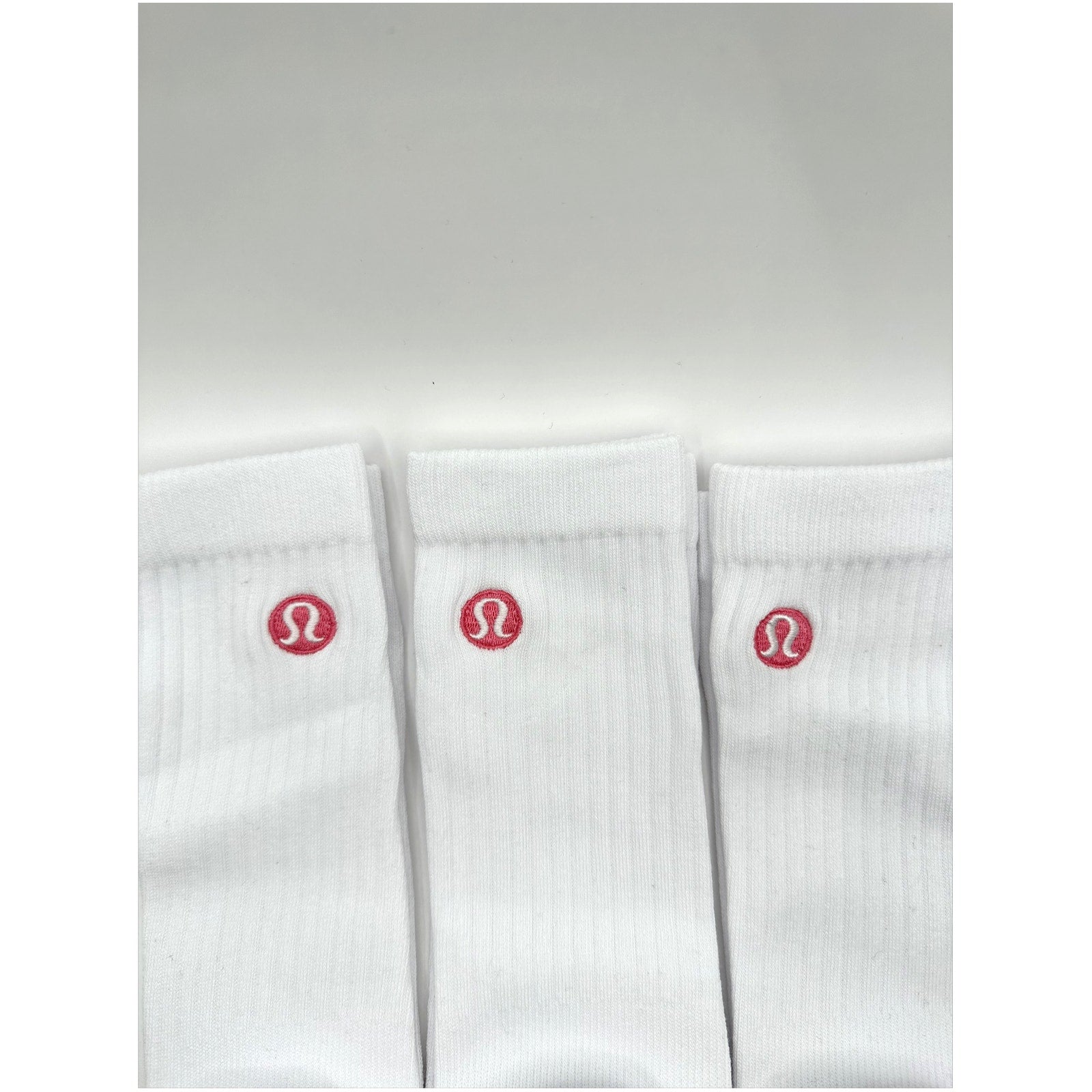 3 Pairs Lululemon Daily Stride Ribbed Crew Socks - M/L NWOT