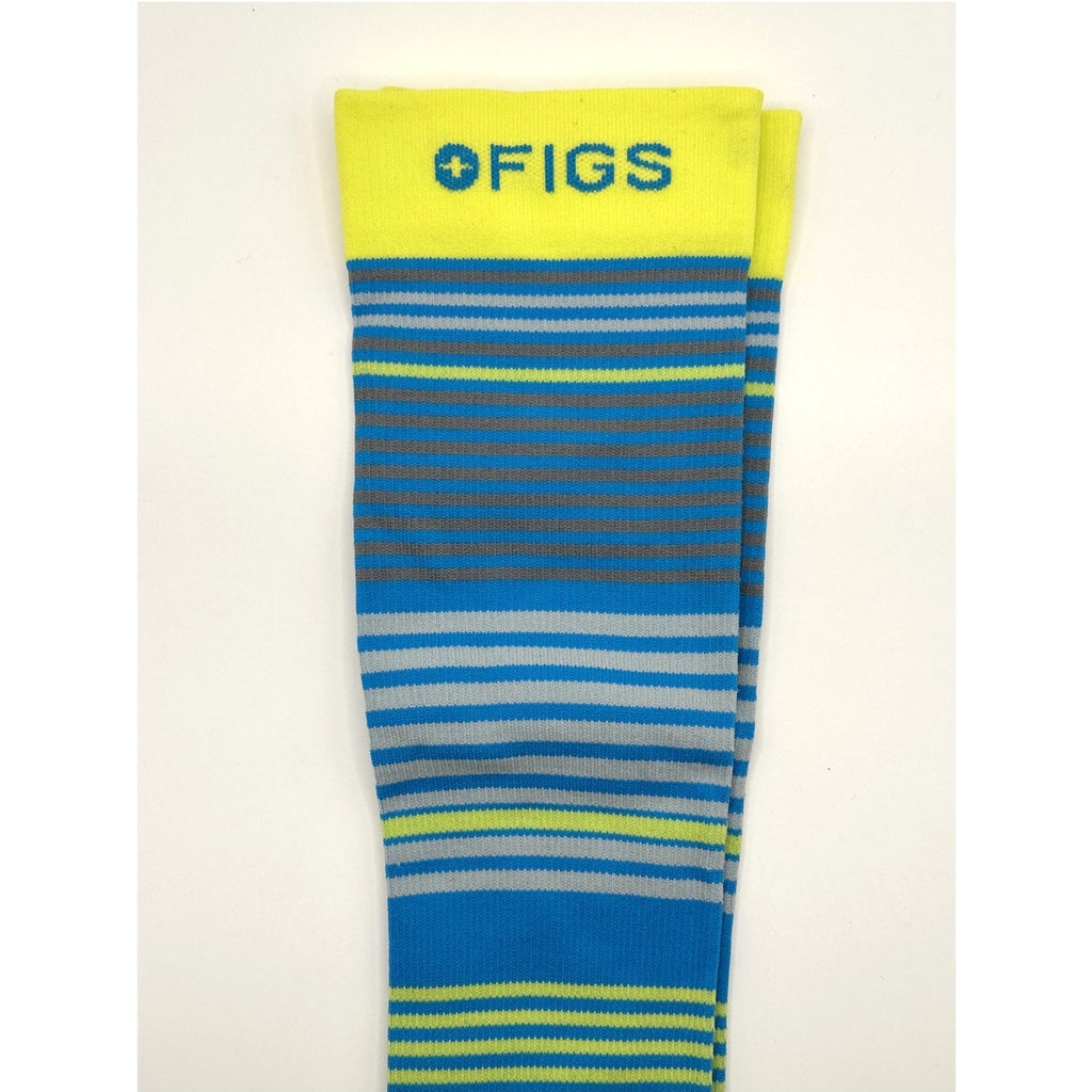 1 Pair FIGS Compression Socks Stripes 100% Awesome Size Medium
