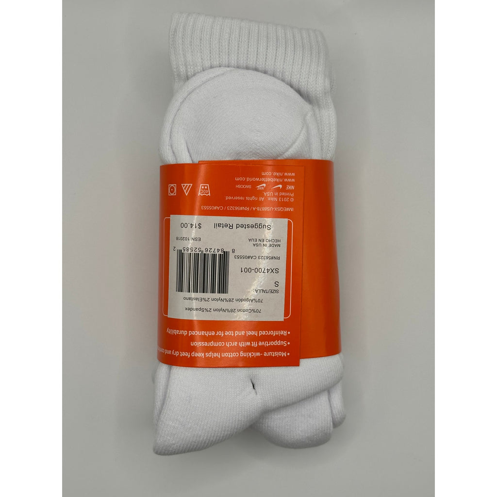 3 Pairs NWT Men's NIKE Everyday Cotton Crew Socks Dri Fit Size S 4-6