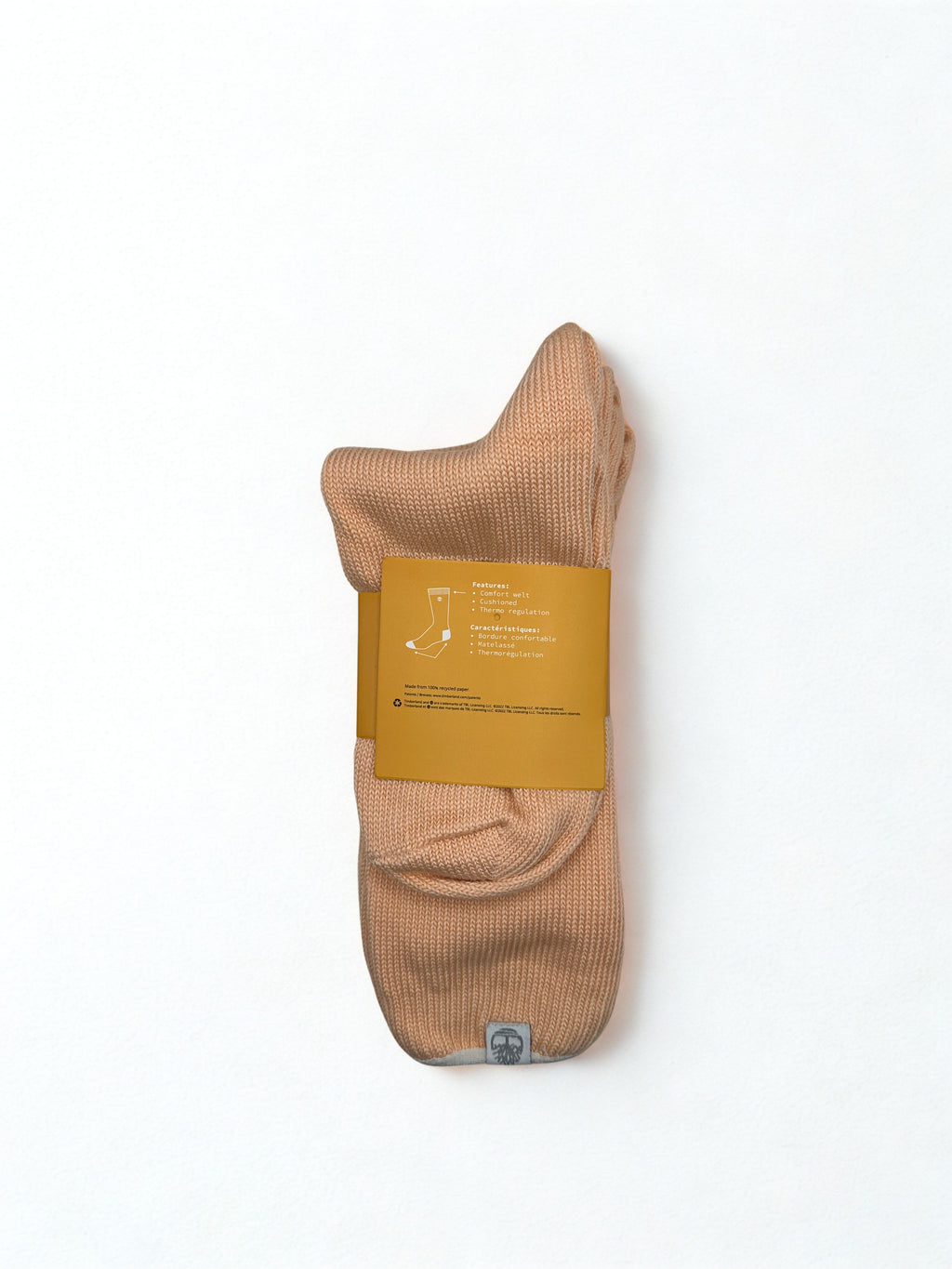 Timberland Women's Cushioned Crew Socks 3 Pairs - Wool Blend, Thermal Salmon Pink
