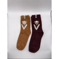 2 Pairs UGGS Fuzzy Cozy Socks M/L Adult Women Tan and Maroon