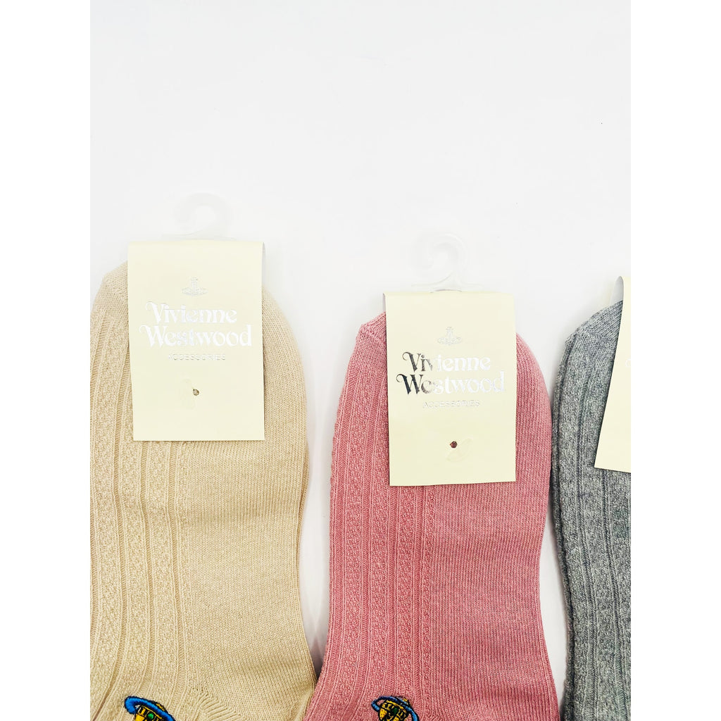 4 Pairs Vivienne Westwood Ankle Socks, Medium US Size 6-9