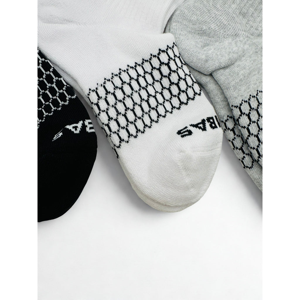 3 Pairs Bombas Quarter Socks Size Medium 6-10