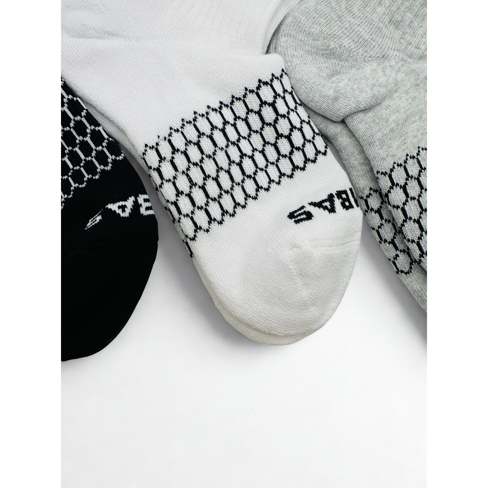 3 Pairs Bombas Quarter Socks Size Medium 6-10