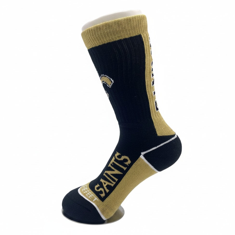 Bare Feet New Orleans Saints Crew Socks Size Medium