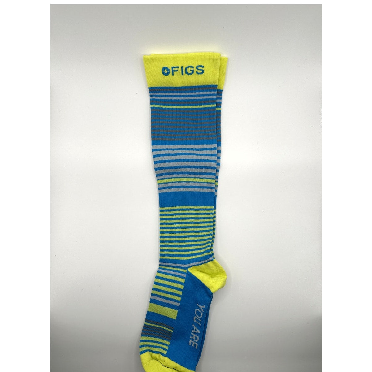 1 Pair FIGS Compression Socks Stripes 100% Awesome Size Medium