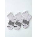 Women Men's BOMBAS Honeycomb Quarter socks Size Medium White 3 Pairs