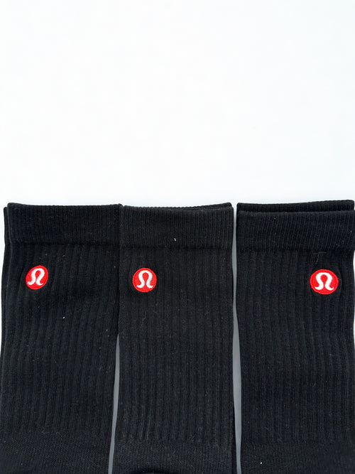 $2/Pair 3 Pairs Lululemon Unisex Daily Essential Crew Socks - M/L