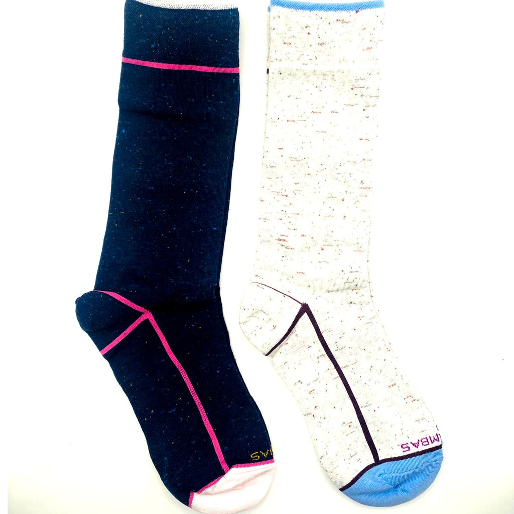2 Pairs Bombas Lightweight Knit Crew Socks NWOT