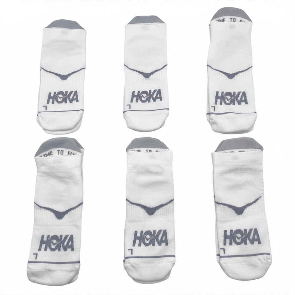 6 Pairs HOKA Time To Fly No Show Socks  Unisex M , NWOT