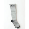 1 Pair FIGS Compression White & Gray Plain Socks Size Large