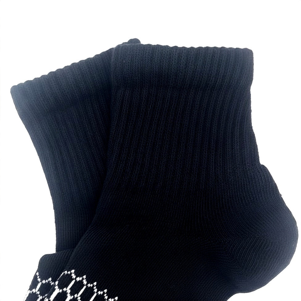 6 Pairs Women Men's BOMBAS Quarter socks Size Medium Black