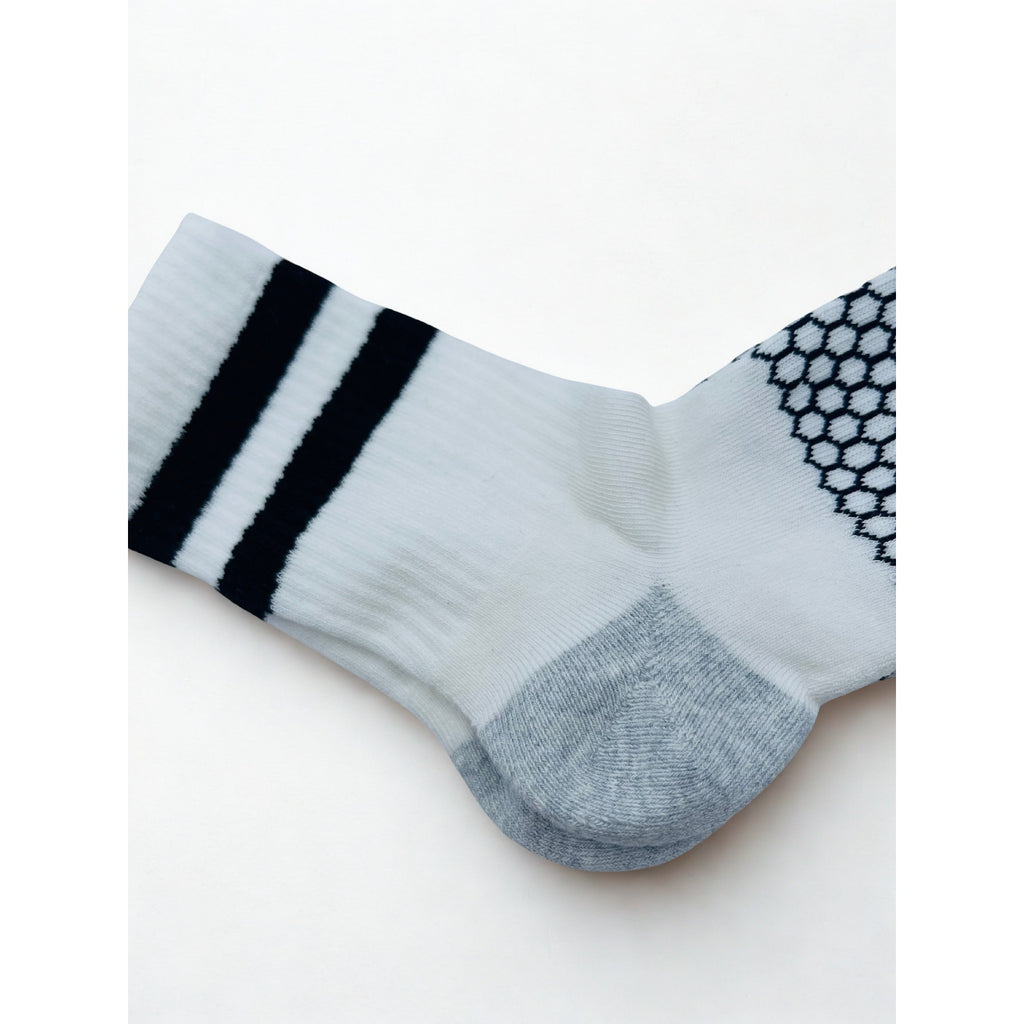 4 Pairs Bombas Stripe Quarter Socks Size Large 8-12