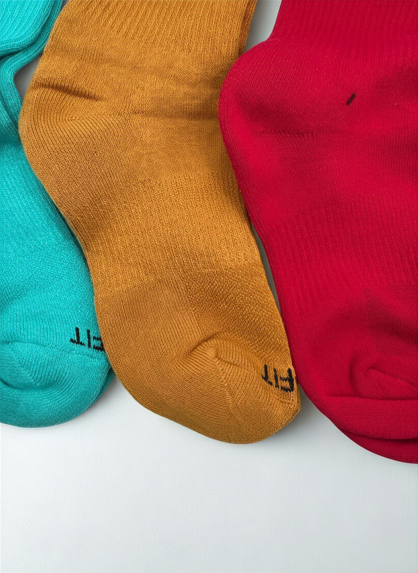 3 Pairs NIKE Everyday Plus Cushioned Crew Socks Colorful Dri-Fit Size Medium