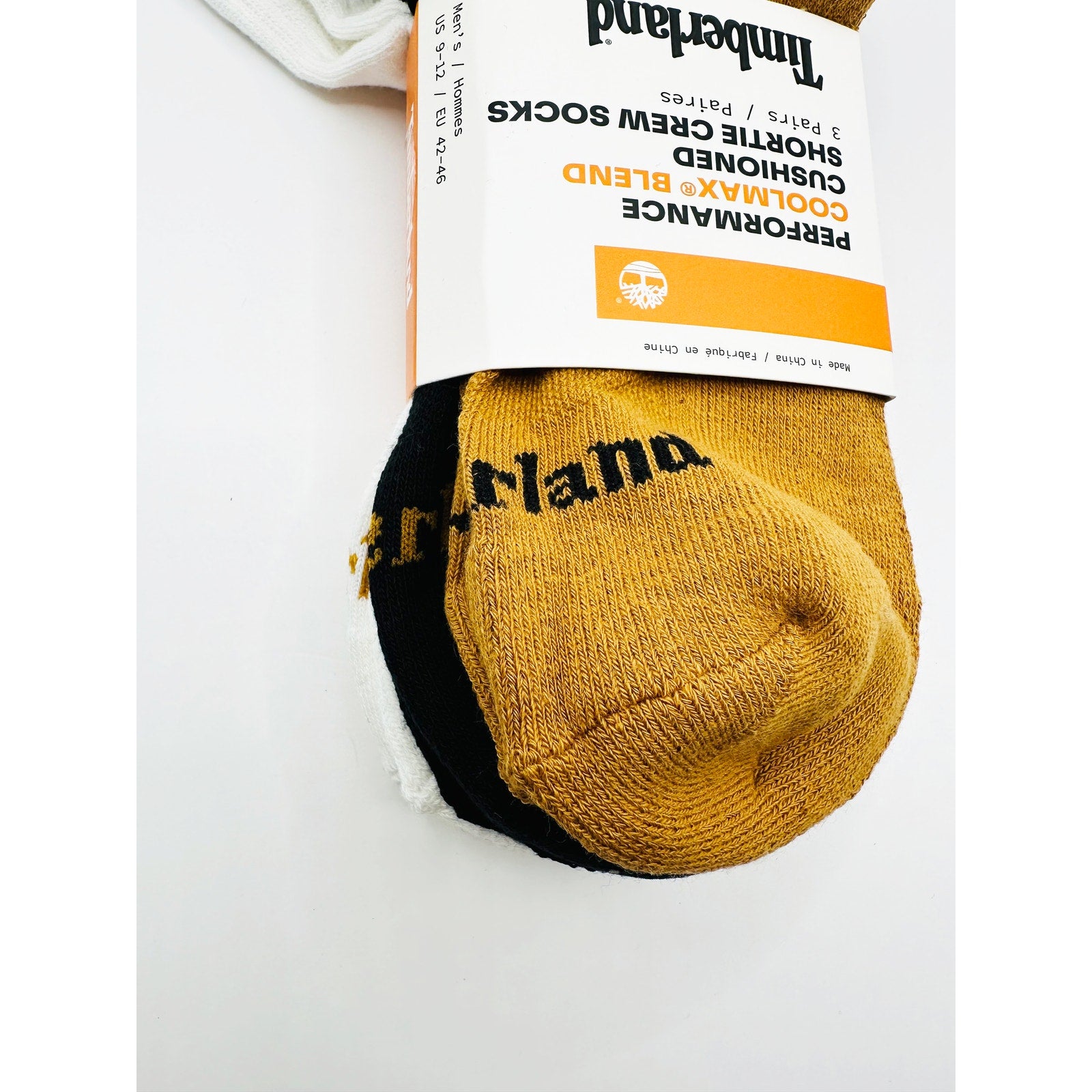 NWT Timberland Unisex Cushioned Mid-Socks 3 Pairs - Wool Blend, Thermal - Large