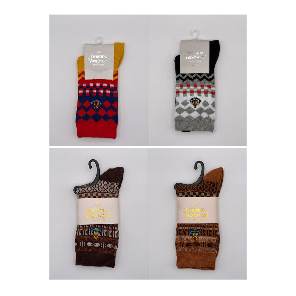 4 Pairs Vivienne Westwood Women's Socks, Medium US Size 6-9