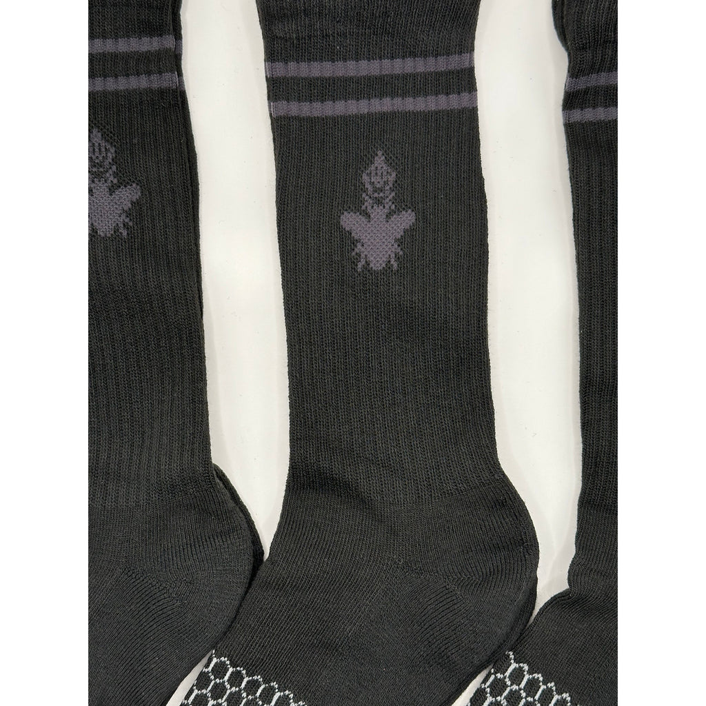 BOMBAS Honeycomb CrewSocks Size Large Black 3 Pairs Unisex