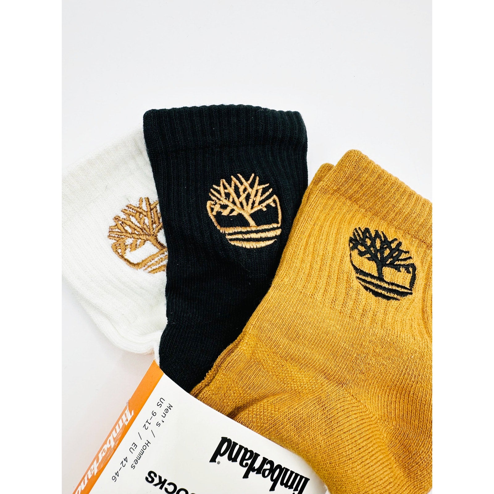 NWT Timberland Unisex Cushioned Mid-Socks 3 Pairs - Wool Blend, Thermal - Large
